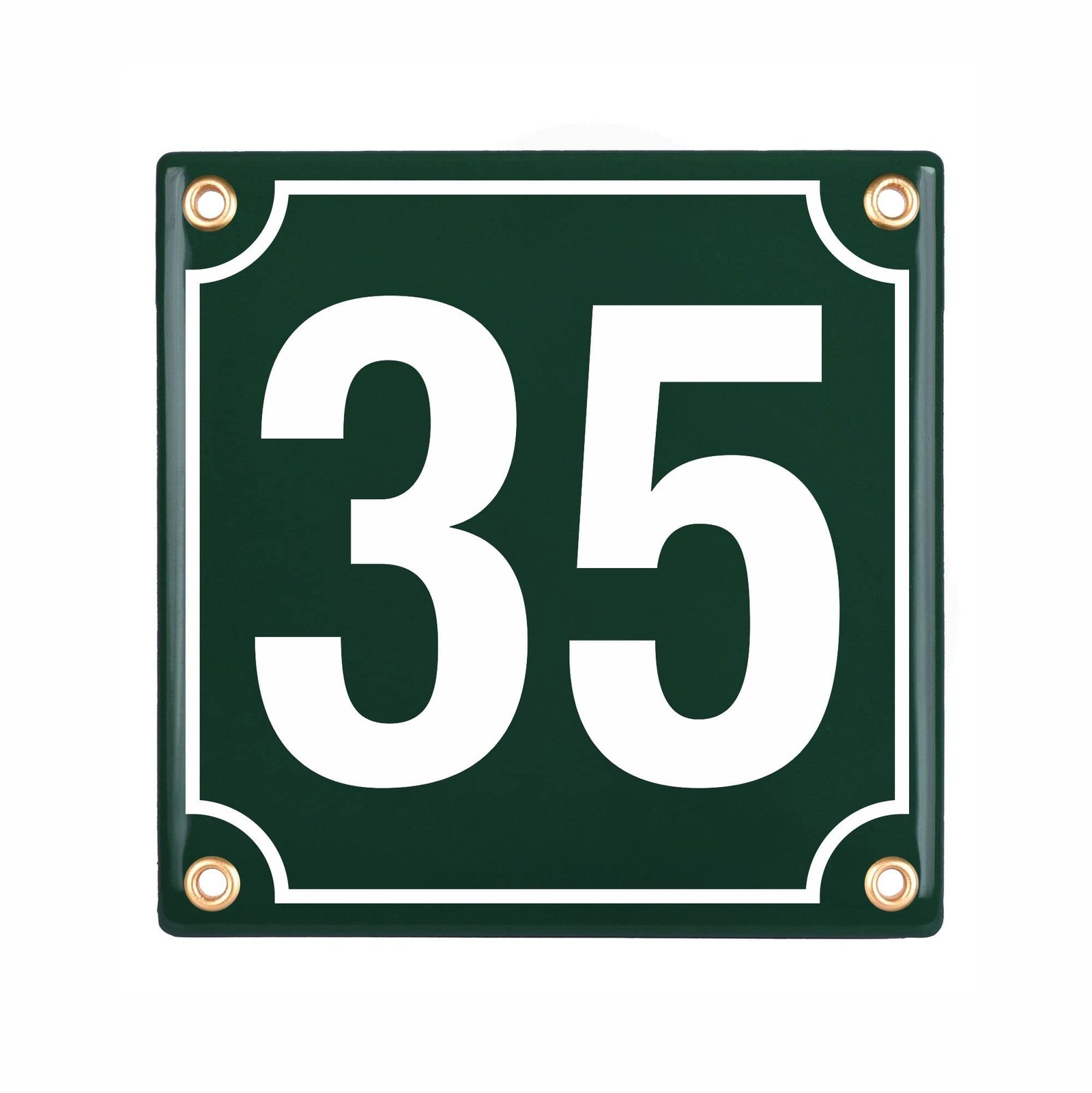 Hausnummerschild Hausnummer - 15x15 cm - Keramik Emaille - Wetterfest - Personalisiert - Emailschild (Blau) - Image 4