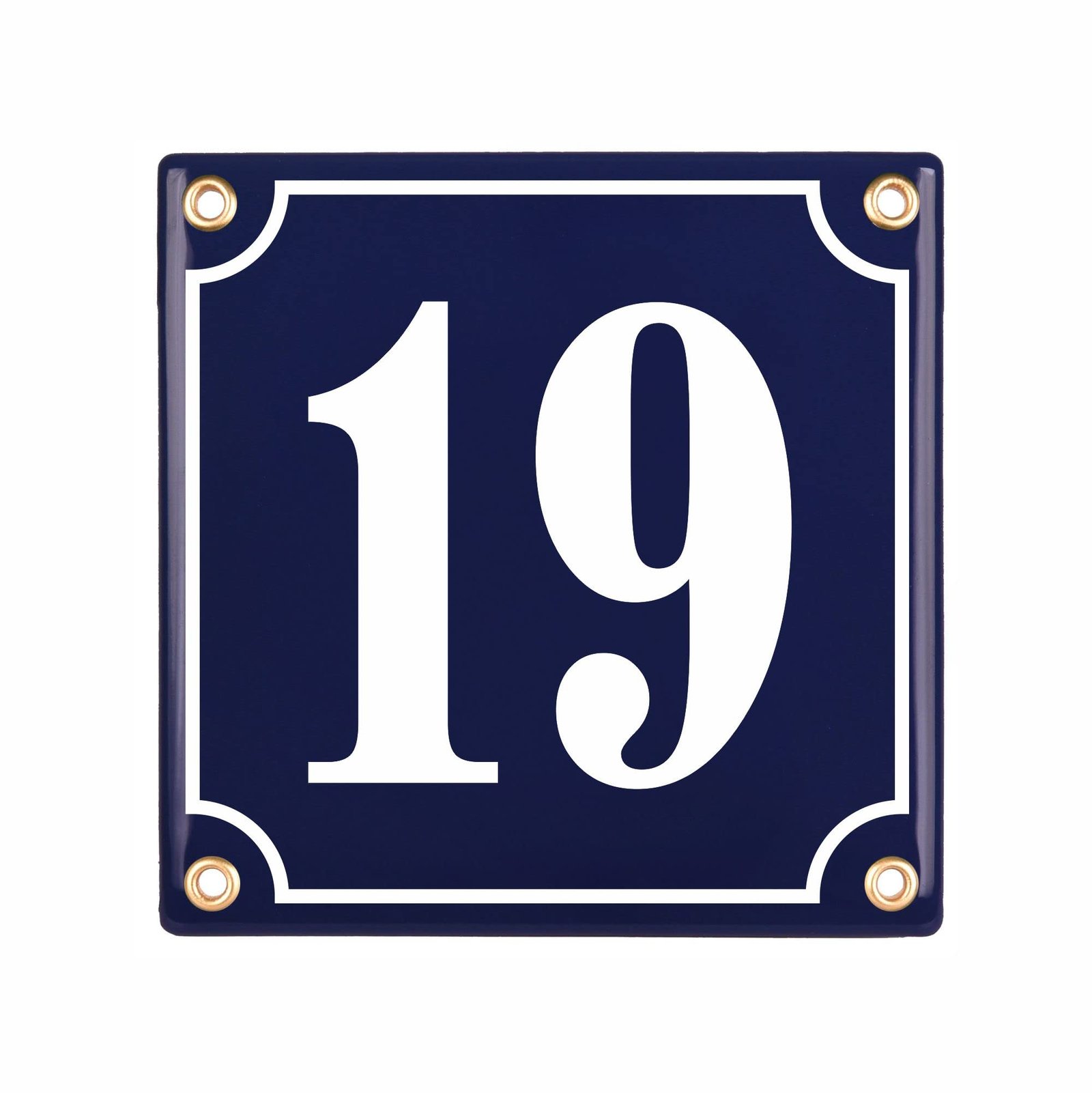 Hausnummerschild Hausnummer - 15x15 cm - Keramik Emaille - Wetterfest - Personalisiert - Emailschild (Weiß) - Image 4