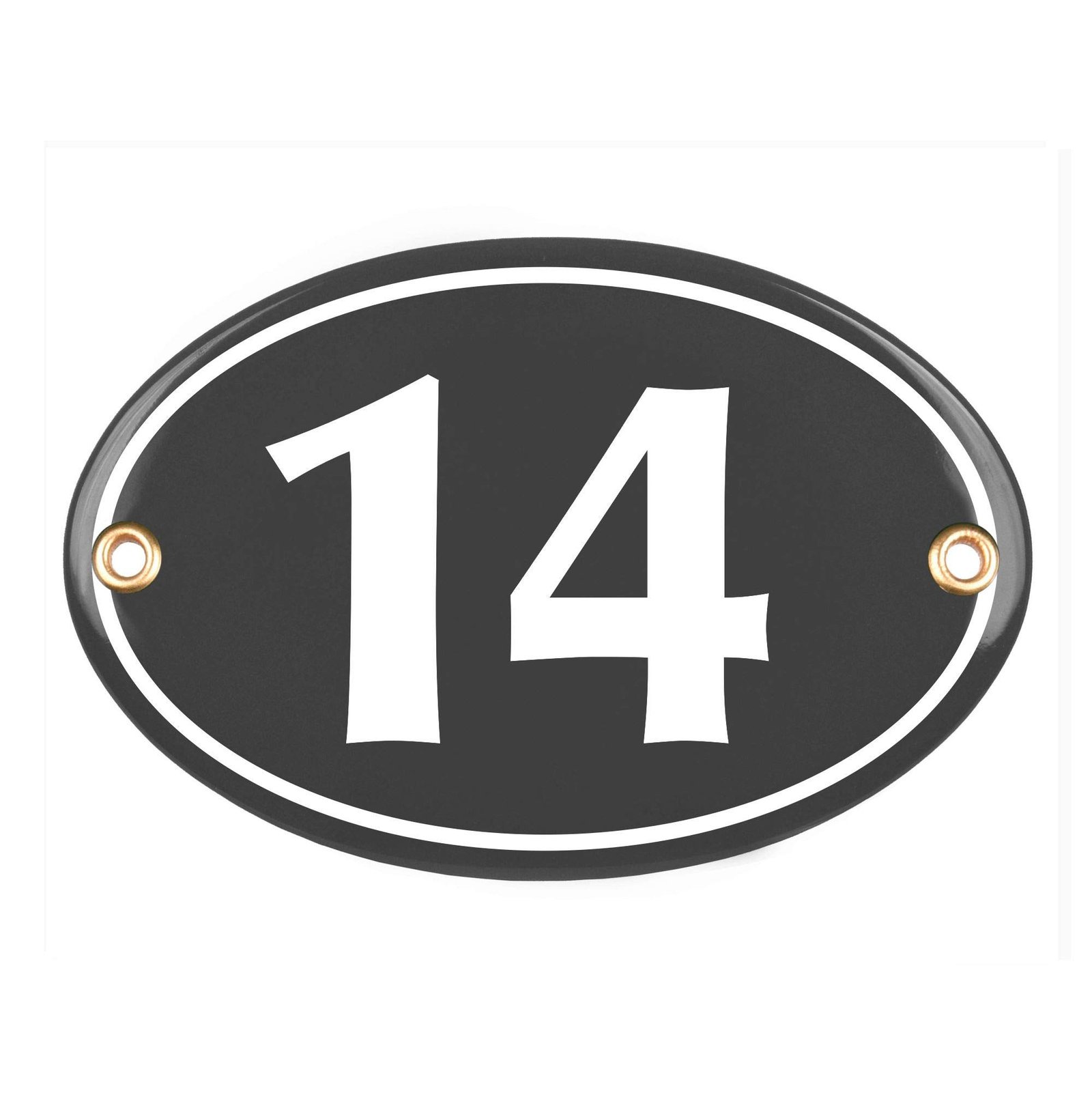 Sosenco Hausnummerschild Hausnummer - oval 10x15 cm - Keramik Emaille - Wetterfest - Personalisiert - Emailschild (Blau) - Image 4